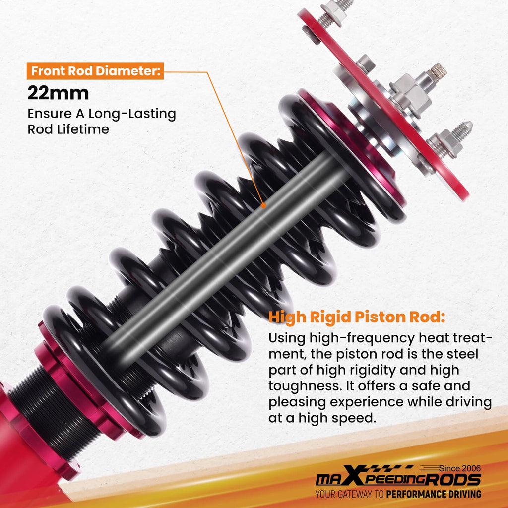 Coilovers for Toyota Corolla (2009-2019) - 24-Step Adjustable Dampers