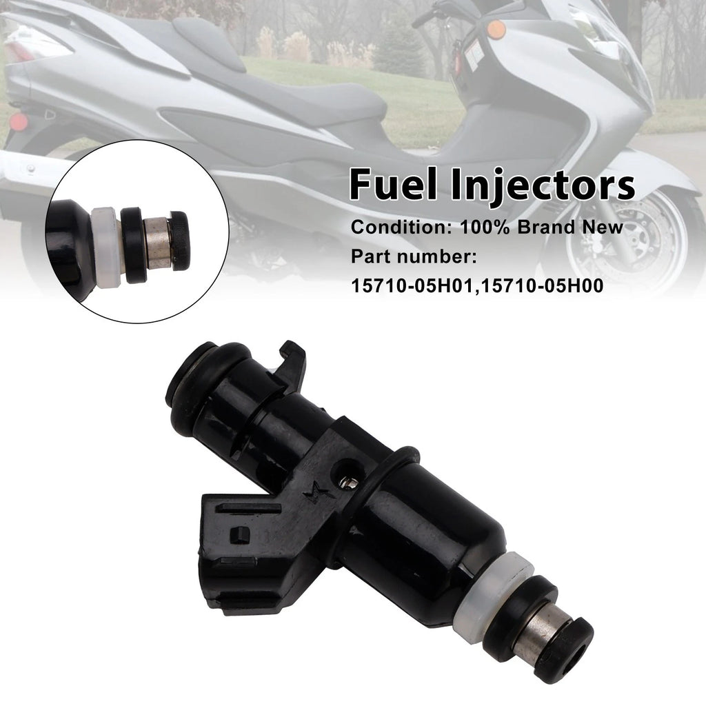 Set of 2 Fuel Injectors 15710-05H01 15710-05H00 for Suzuki Burgman AN400 (2007–2016)