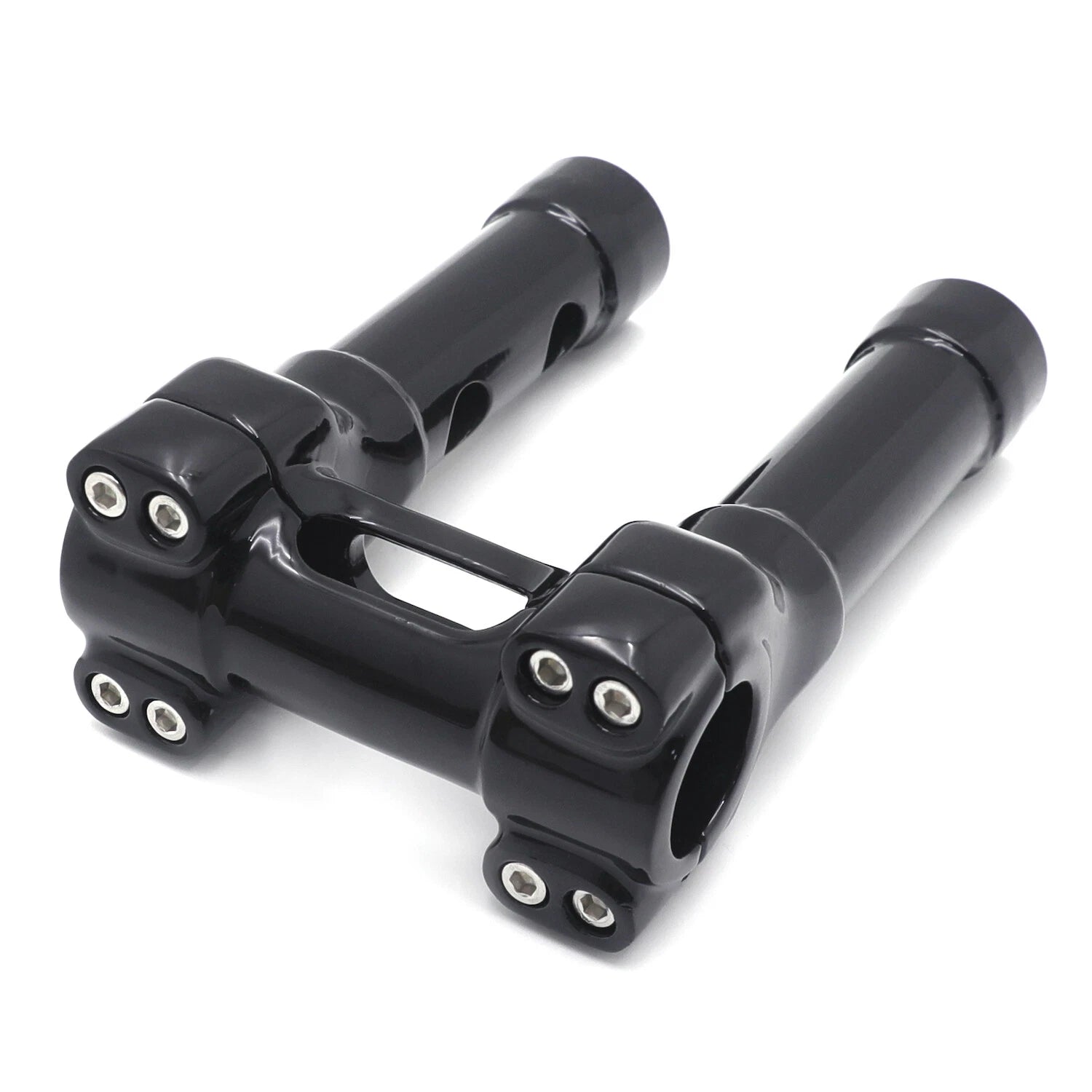 CNC Black 6" Riser Handlebar Top Clamp for Harley