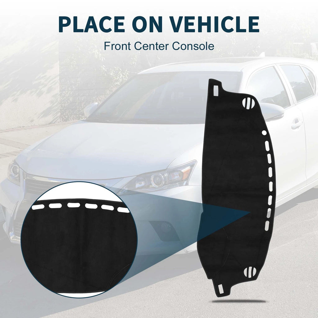 Dashboard Cover Mat for Lexus CT 200H (2011–2019) Sun Protector Black