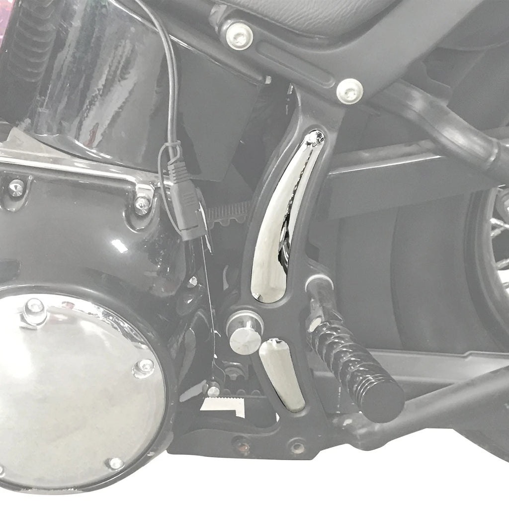 Set of 4 Chrome Frame Inserts for Harley Davidson Softail Deluxe Slim (2008–2017)