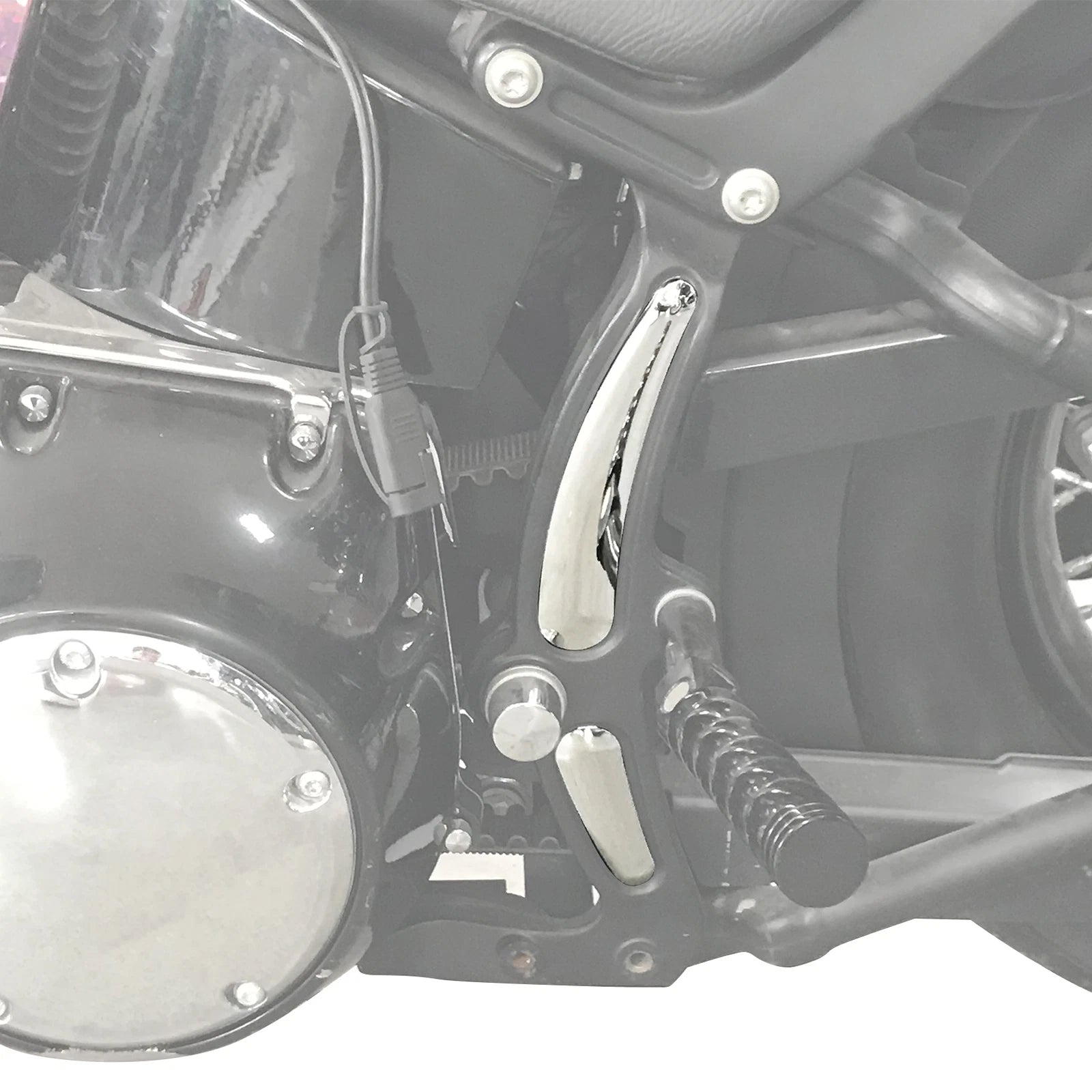 Set of 4 Chrome Frame Inserts for Harley Davidson Softail Deluxe Slim (2008–2017)