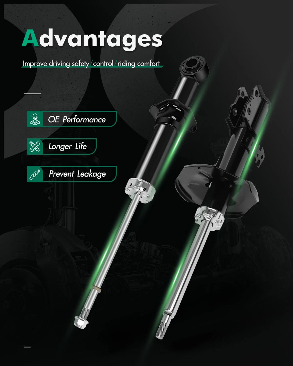 Front Rear Shock & Struts Assembly for Toyota Corolla 2003–2008