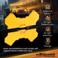 4X Square Light Covers for maXpeedingrods 5 Inch Square Lights (Amber)