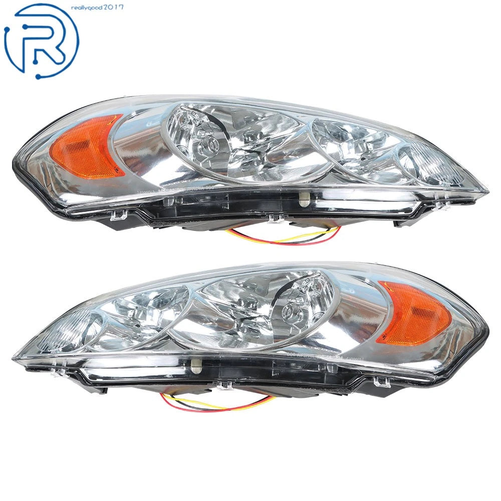 Set of 2 Halogen Headlights for Chevy Impala (2006-2016)
