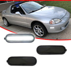 Smoked White LED Front Bumper Side Marker Lights for Honda Del Sol (1993–1997)
