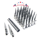 Set of 32 Chrome Spike Lug Nuts for Dodge Ram 2500 3500 (1994-2011)