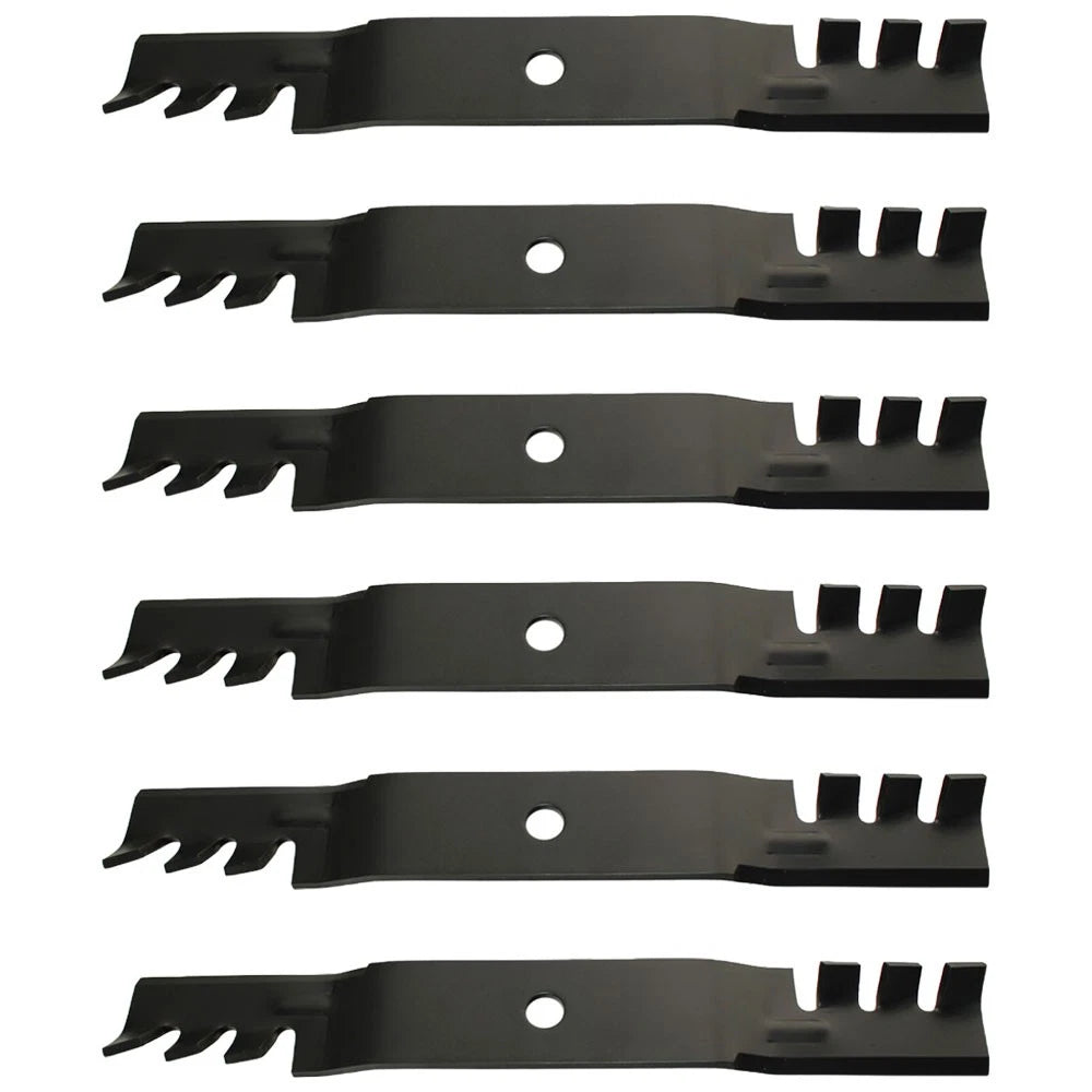 Set of 6 Toothed Mower Blades for John Deere ZTrak Z525E Z535M Z540M Z375R M143520