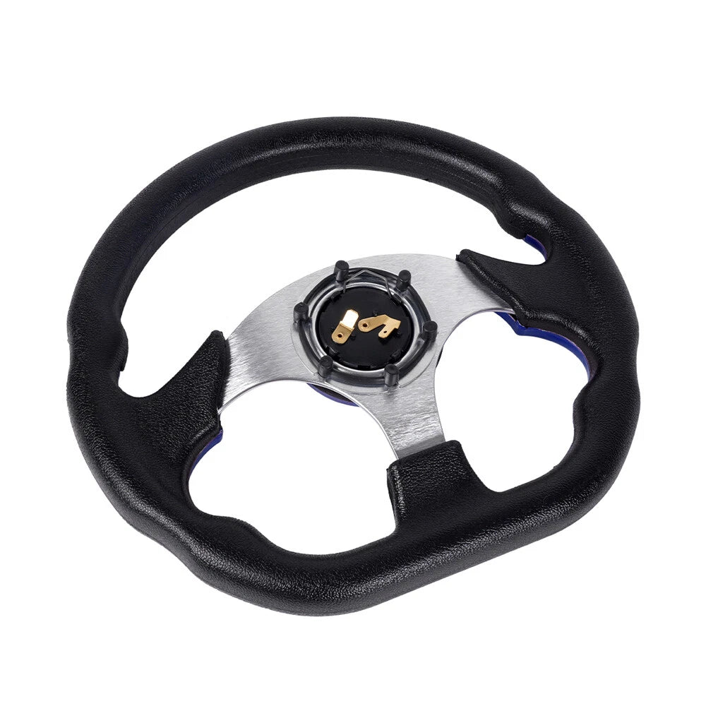 13" Blue Steering Wheel with Quick Release for Universal Fit