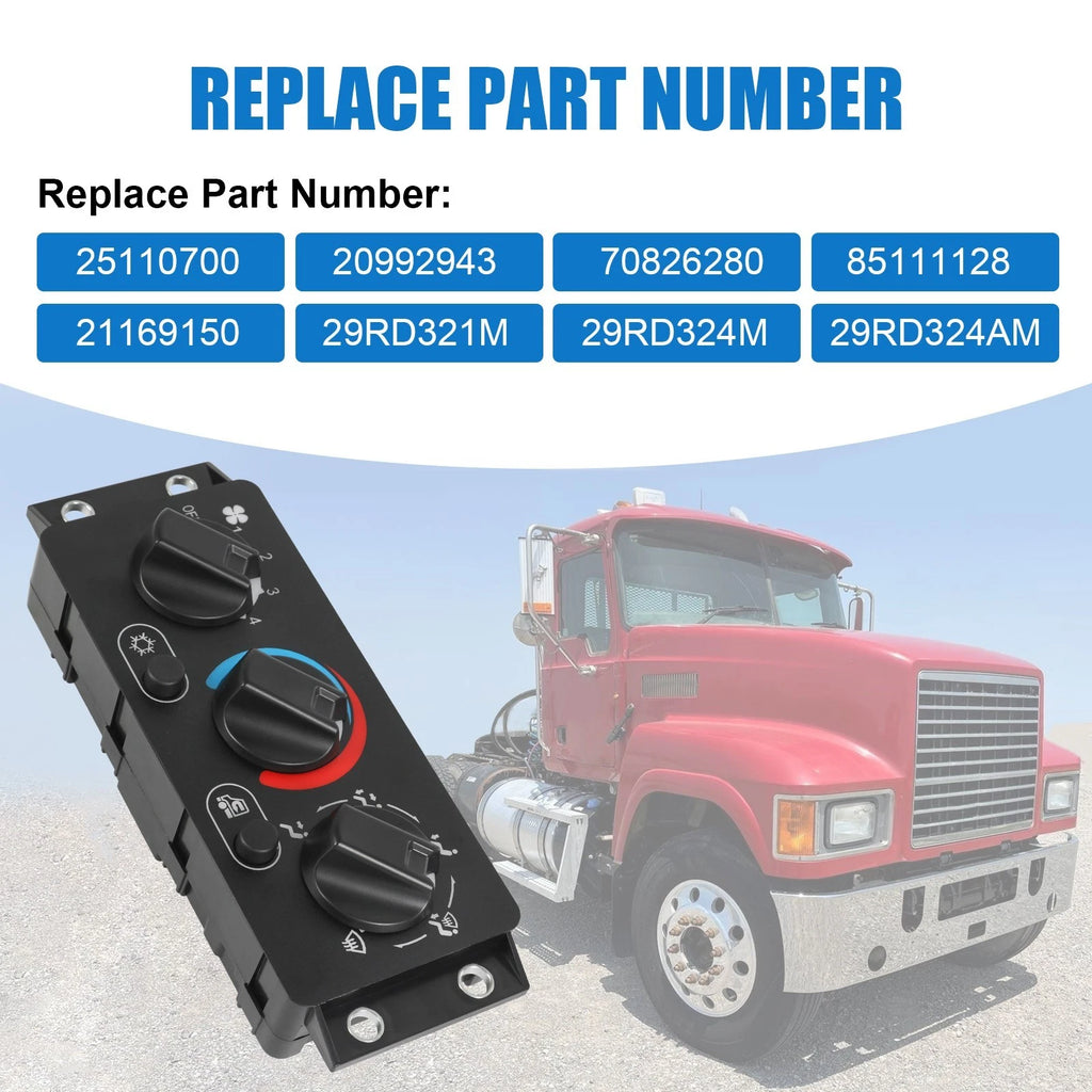 HVAC Temperature Control Panel for Mack CHU/CXN/GU
