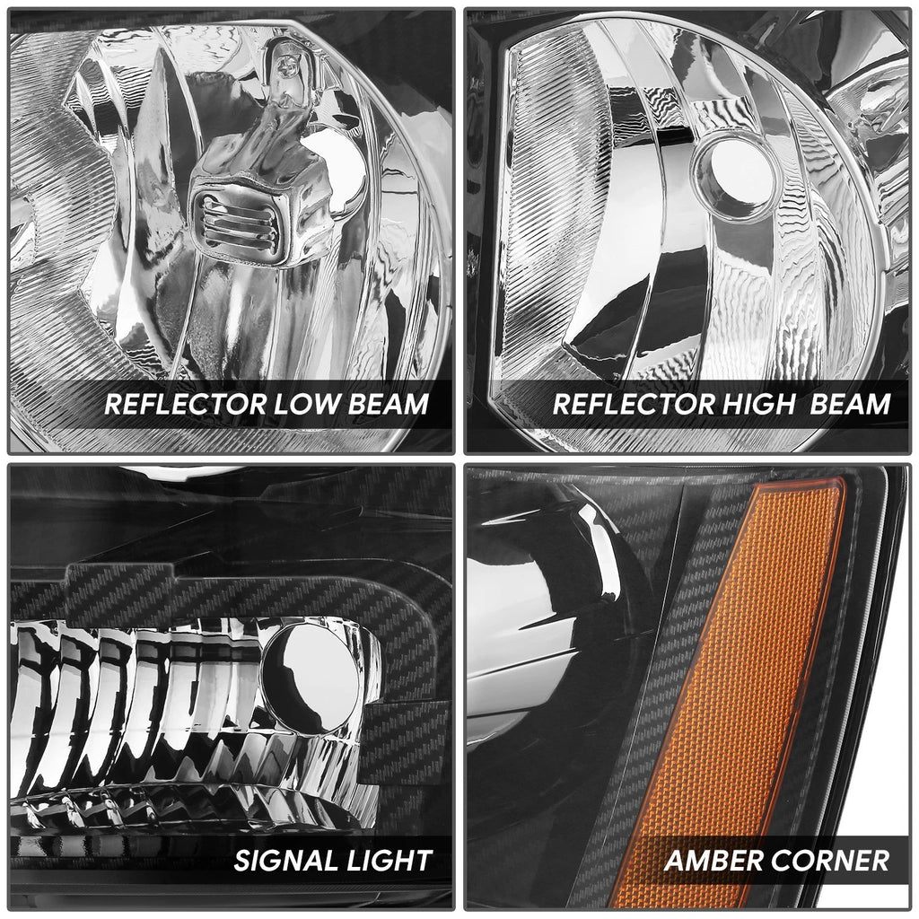 Headlight Assembly for Chevrolet Tahoe Avalanche (2007–2014) Carbon Fiber Pattern