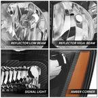 Headlight Assembly for Chevrolet Tahoe Avalanche (2007–2014) Carbon Fiber Pattern