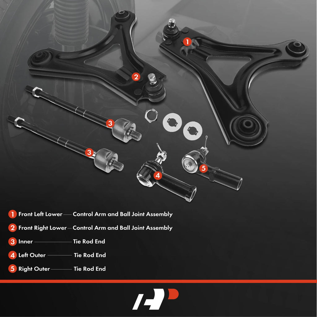 6X Front Control Arm with Ball Joint for Ford Contour (1998-2000)