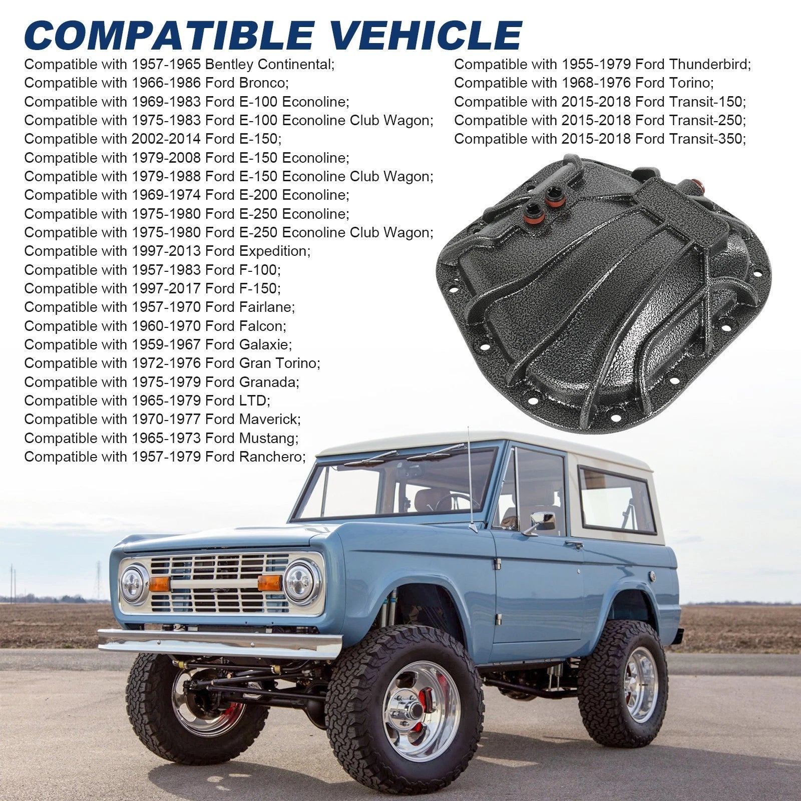 Differential Cover for Ford 12 Bolt 9.75" Rear Axle