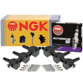 Set of 6 NGK COP Ignition Coils & Ruthenium Spark Plugs for Chevy GMC Isuzu (2002–2009)