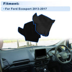 Dash Cover for Ford Ecosport (2013–2017) - Polyester Black with Blue Edge