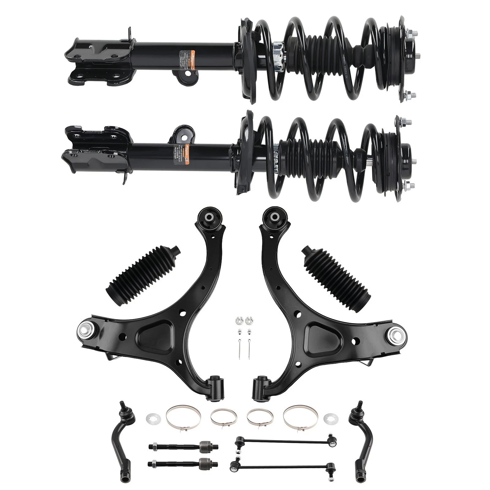 Front Strut w/ Coil Spring + Control Arms for Kia Sorento (2011–2013)
