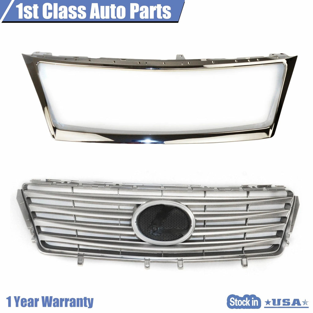 Set of 2 Front Bumper Grille & Chrome Trim for Lexus ES350 (2010–2012)
