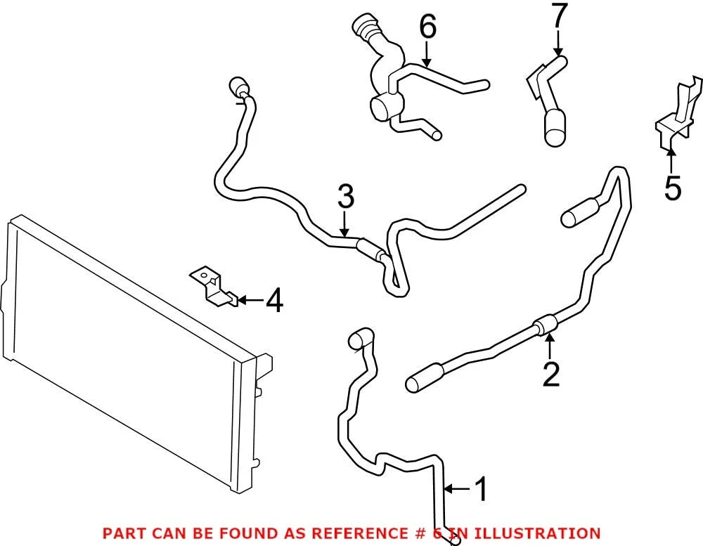 Upper Radiator Coolant Hose for BMW (Genuine OEM 17127580957)