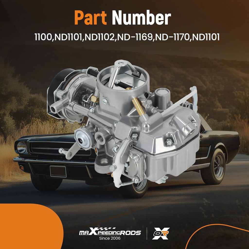 1-Barrel Automatic Choke Carburetor for Ford Mustang Falcon 170/200 (1964–1970)