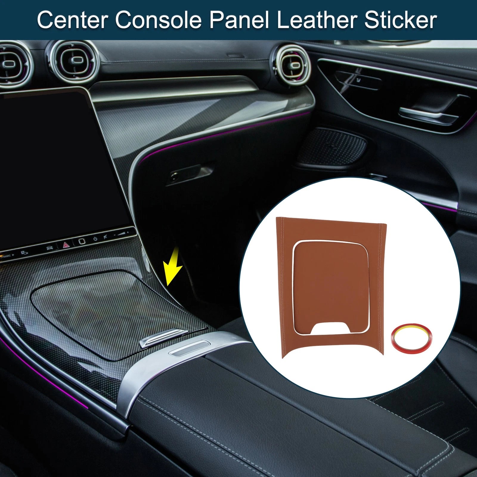 Set of 1 Center Console Panel Sticker for Mercedes-Benz C-Class (2022–2024)