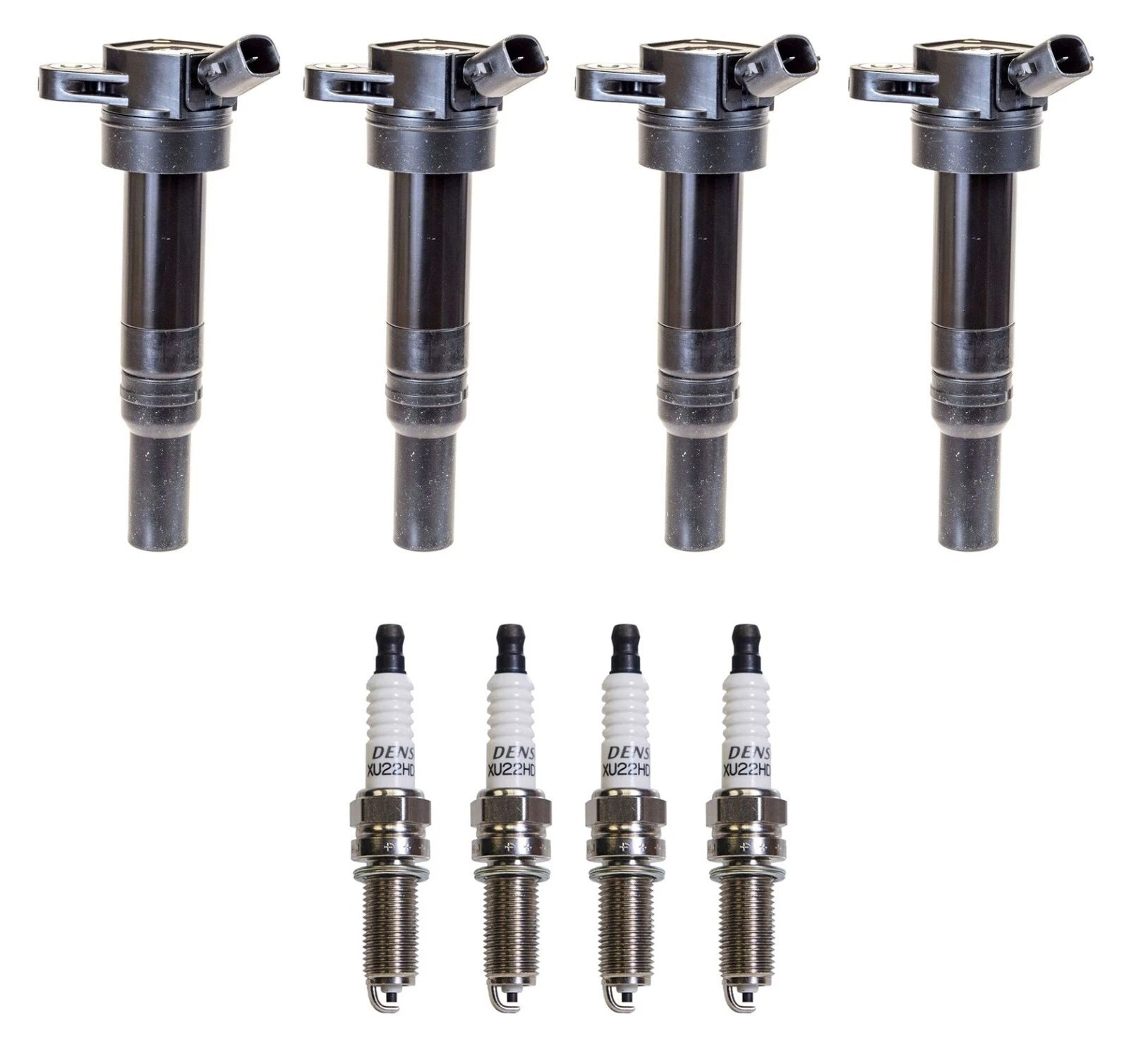 Set of 4 Ignition Coils & Spark Plugs .035 for Hyundai Kia