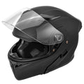 Dual Visor Flip Up Modular Full Face Helmet DOT w/LED Tail Light for Motorcycle