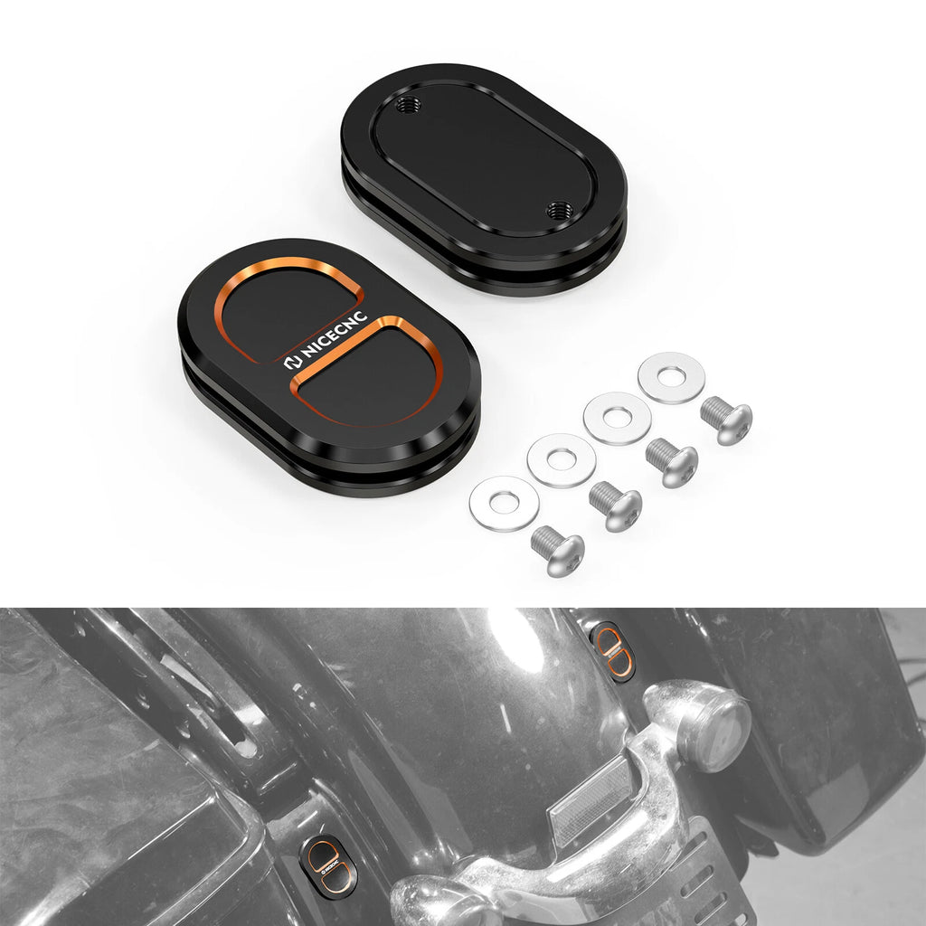 1 Pair CNC Antenna Hole Plug Cover for Harley Street Glide FLHX (2007–2023)