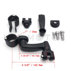 Gear Skull Arched Footpeg Mounting Kit for Motorcycle (Chrome, Black)
