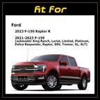 Front Bumper Grille Cover & Corner Panel Trim for Ford F150 (2021–2024) ML3Z17B968BB H