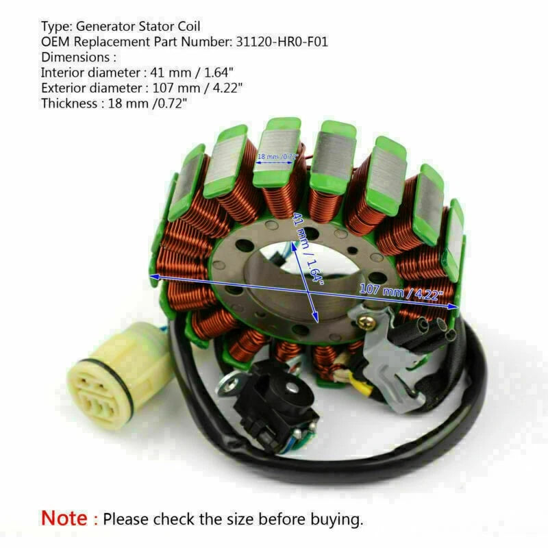 Generator Stator Coil for Honda TRX500 Fourtrax Foreman 500 (2012–2013)