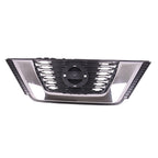 Front Grille Replacement Black ABS w Chrome Molding for 2017-2018 Nissan Rogue
