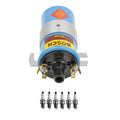 Set of 1 Ignition Coil & 6 Double Platinum Spark Plugs for XJ6 TR6 J10 L6