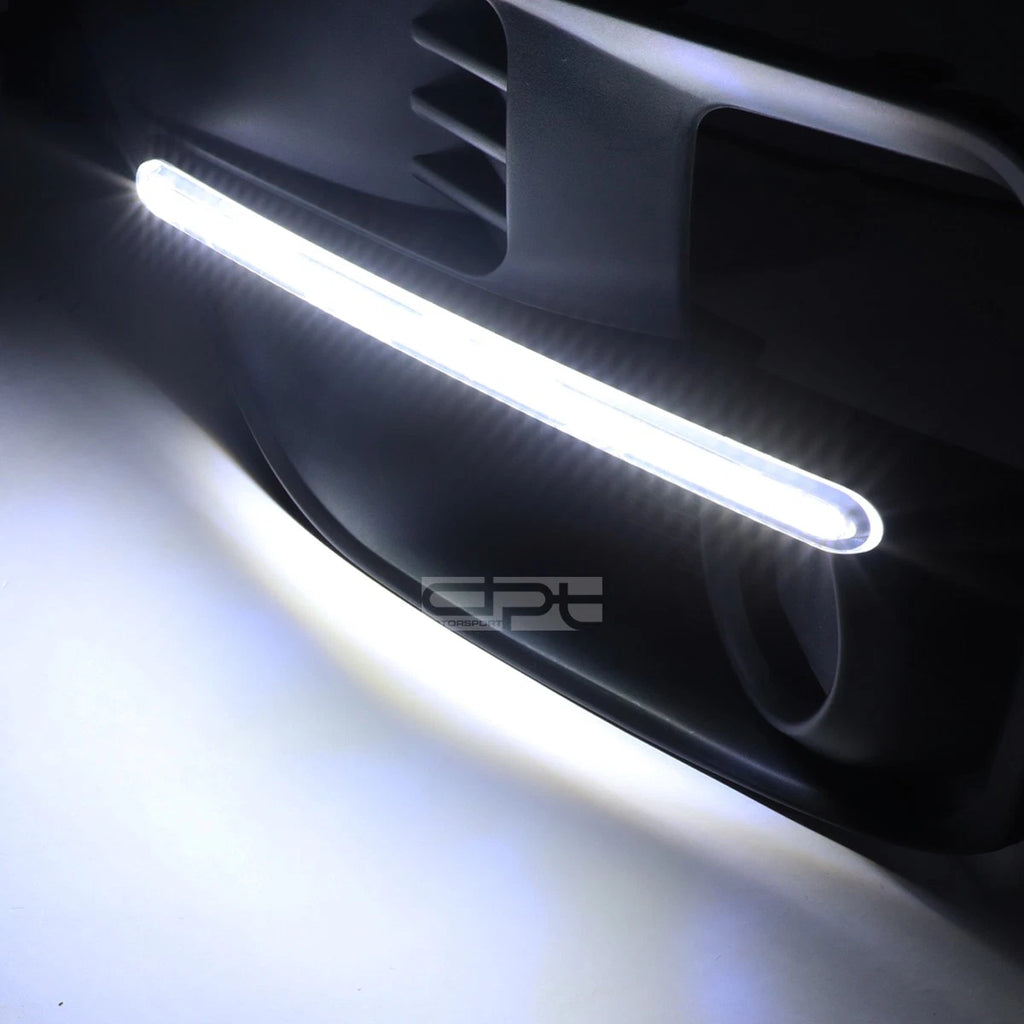 Pair OE Bumper Fog Light Bezel Covers for Subaru WRX/STI (2015–2017) W/LED DRL