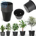 Set of 10 Gallon Black Plastic Plant Flower Pots for Nursery