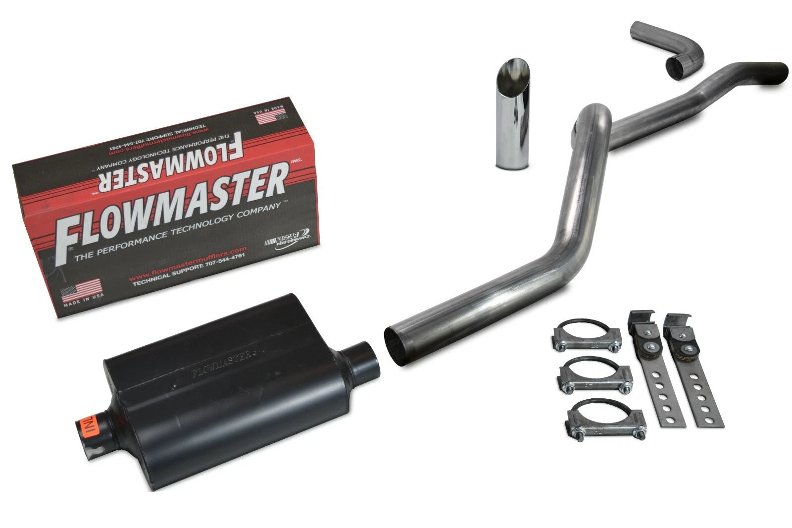 2.5" Aluminized Exhaust Kit for Jeep Cherokee (1984–2001) - Flowmaster Super 40 Tip