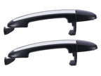 2x Rear LH+RH ChromeBlack Outer Door Handle for Hyundai Santa Fe CM (2005–2012)