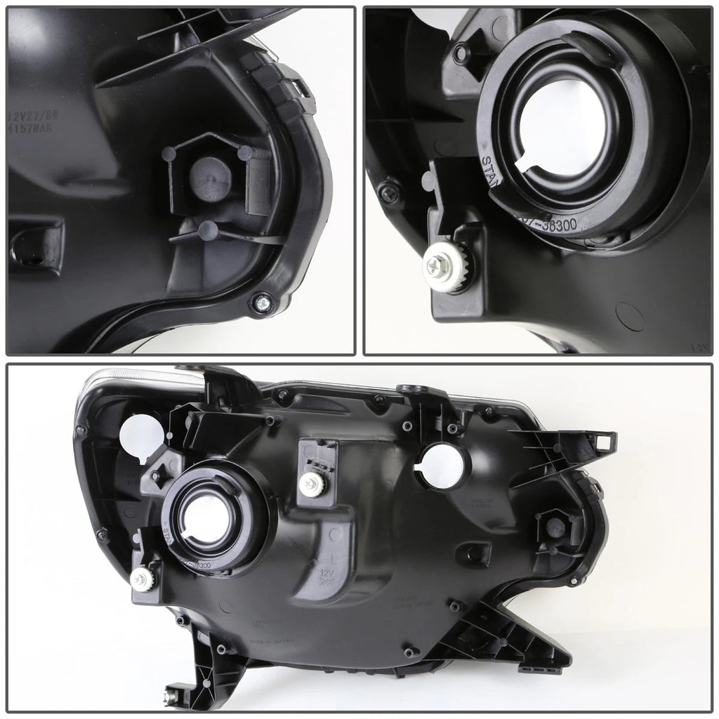 Pair Chrome Housing Amber Corner Headlights for Toyota Tacoma (2012–2015)