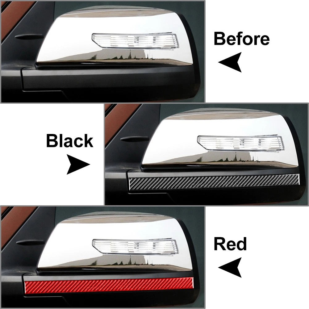 Carbon Fiber Rearview Mirror Anti-Scratch Strip Trim for Toyota Tundra (2014–2021)