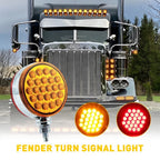 4.1" Round LED Fender Pedestal Light for Truck Trailer (Double Face)
