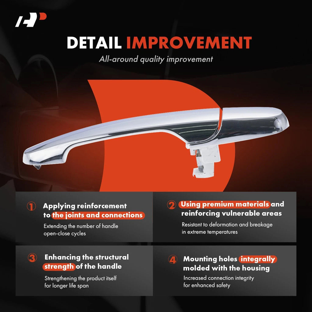 Rear Left Exterior Door Handle for Chevy Impala, Buick LaCrosse (2006–2013)