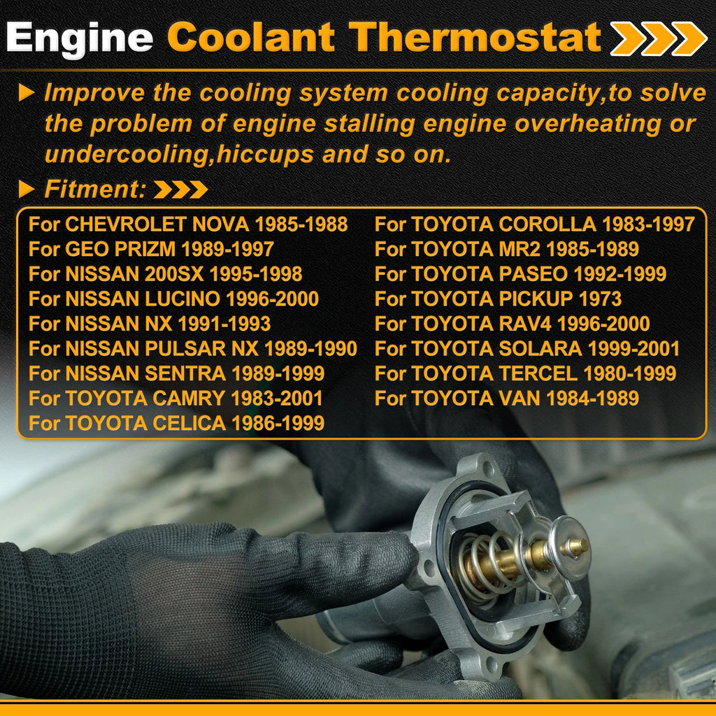 Engine Coolant Thermostat 2120077A60 for Chevrolet Nova (1985–1988) with Seal