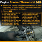 Engine Coolant Thermostat 2120077A60 for Chevrolet Nova (1985–1988) with Seal