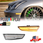 Amber LED Front Bumper Side Marker Lights for Infiniti G35 Coupe (2003–2007)