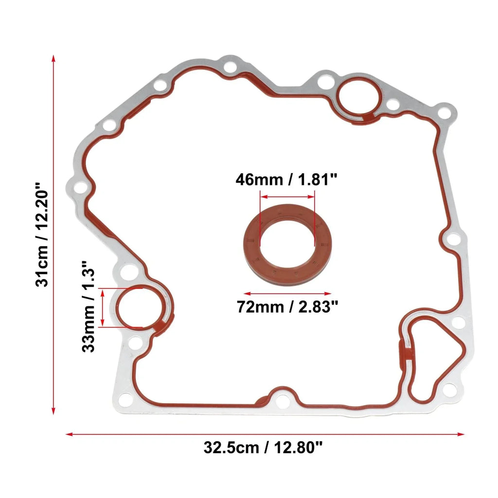 Engine Timing Cover Seal Gaskets Set for Chrysler Dodge 3.4L 4.7L (2000-2004)