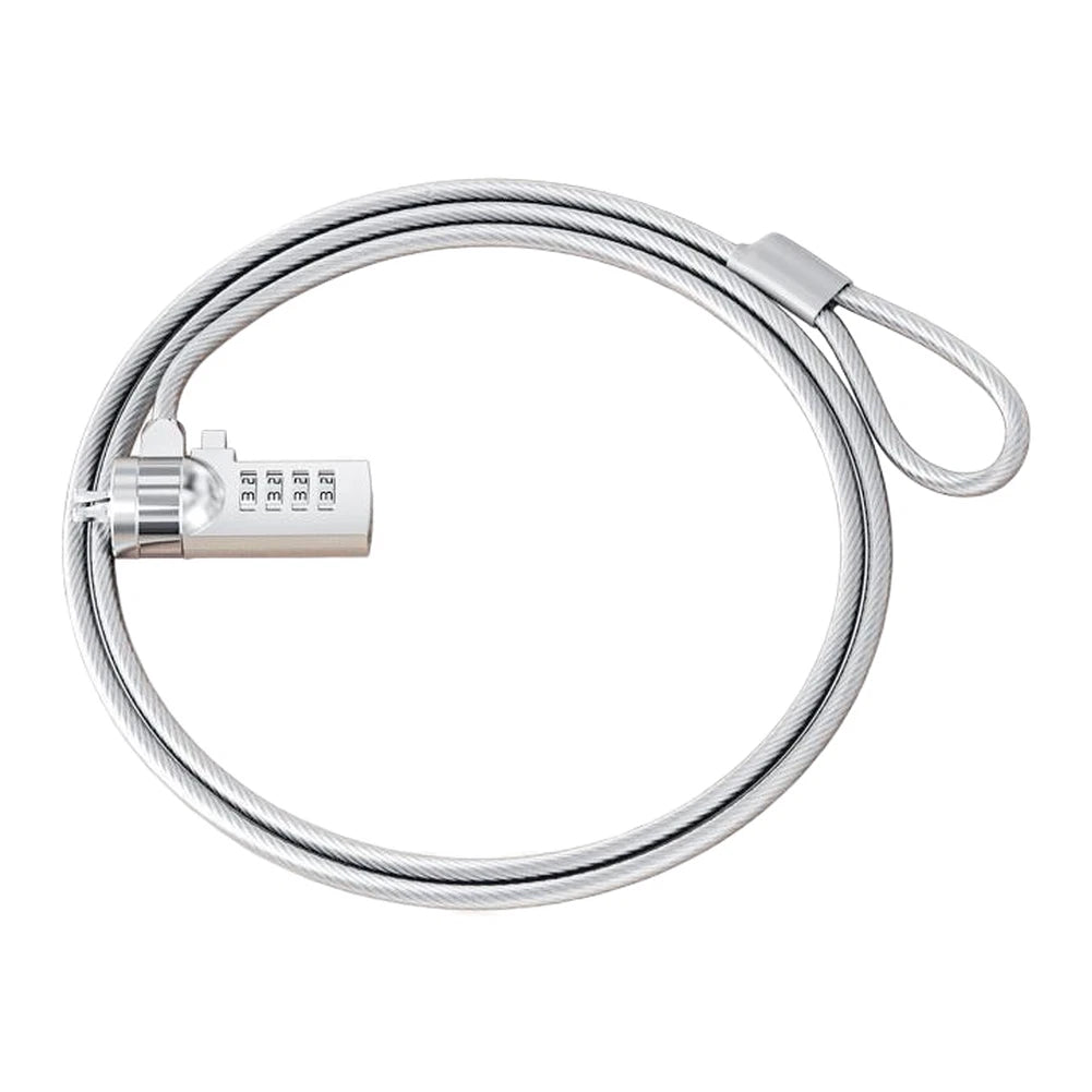 4-Digit Resettable Steel Wire Rope Combination Lock for Laptop