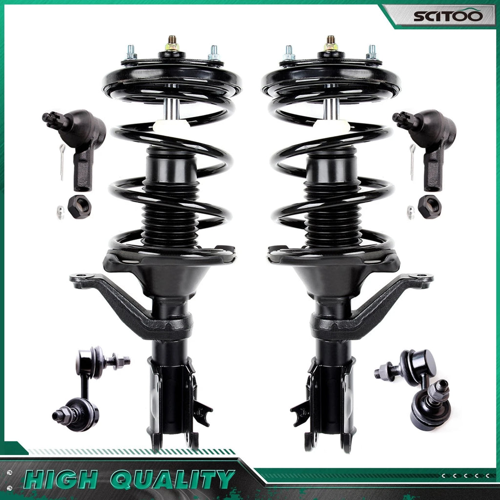 Front Struts & Spring Sway Bar Outer Tie Rod Kit for Honda Civic (2001–2005)