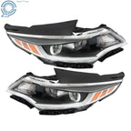 Halogen Headlight Set for Kia Optima (2016-2018) Clear Lens Black