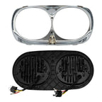 Chrome 5 3/4" Dual Headlight Lamp for Harley Road Glide (1998-2013)