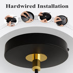 2X LED Pendant Light for Kitchen Island Chandelier (Modern Adjustable Height)